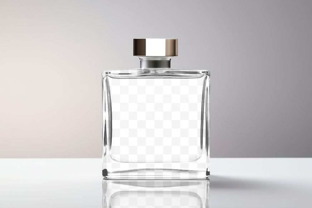 Perfume bottle png mockup, transparent design