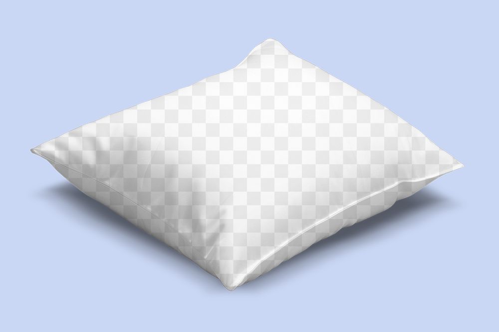 Cushion pillow case png mockup, transparent design