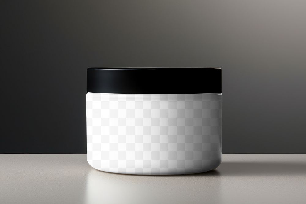 Skincare jar png mockup, transparent design