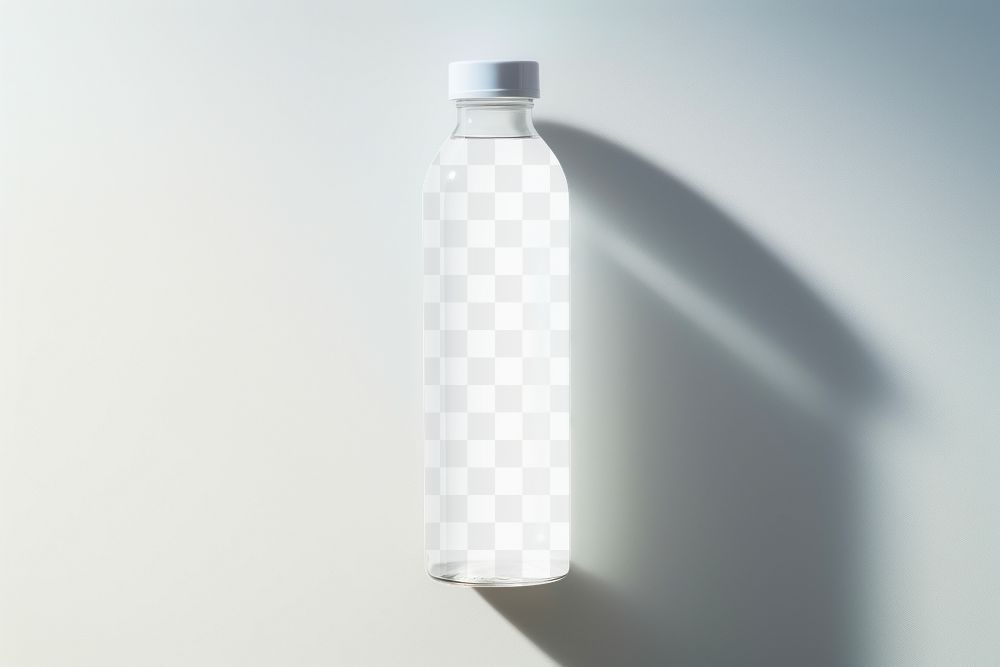 Water bottle png mockup, transparent design