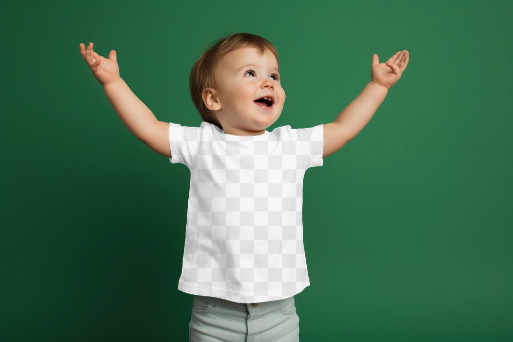 Toddler t-shirt png mockup, transparent design