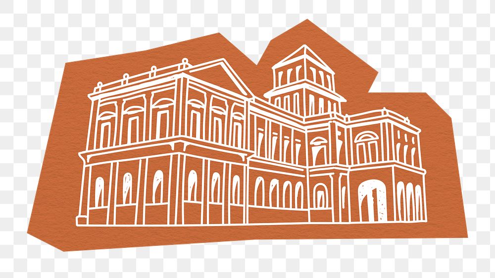 PNG Government building, architecture, line art illustration, transparent background