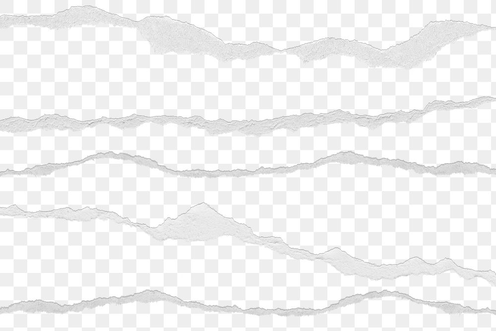 Ripped paper texture png, transparent background