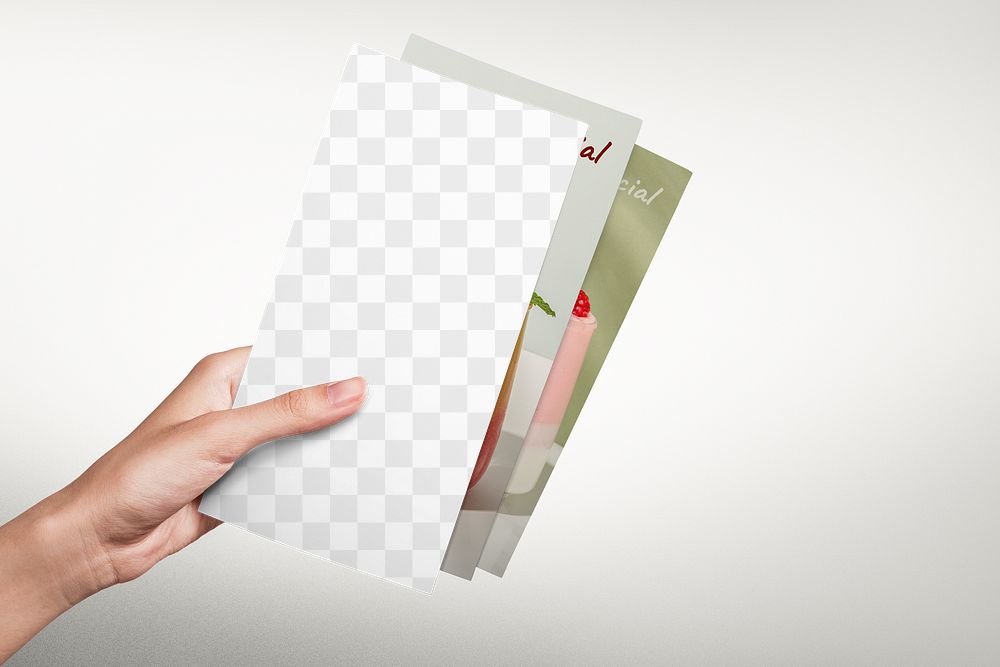 PNG Brochure, flyer mockup, transparent design