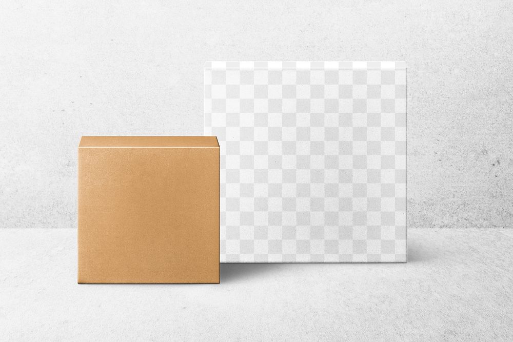 PNG Packaging box mockup, transparent design