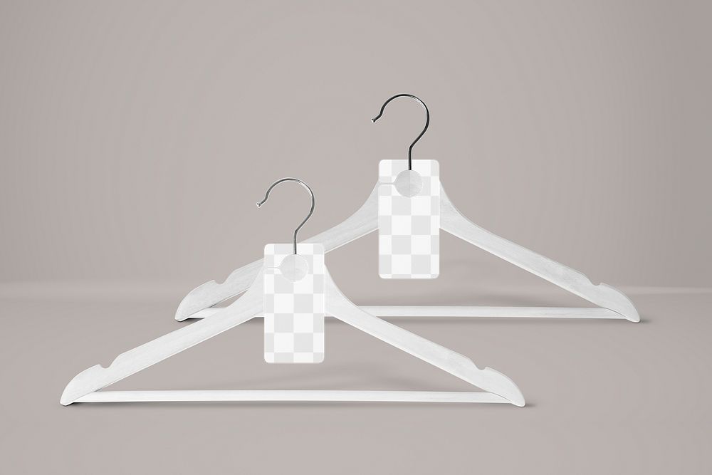 PNG Hotel room hanger mockup, transparent design