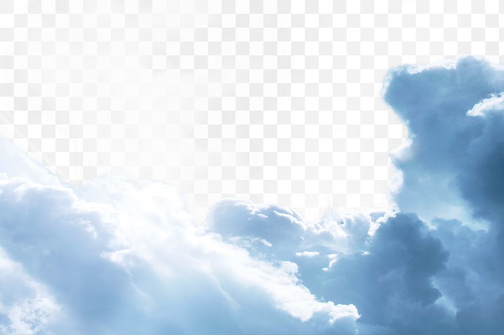 PNG Cloud overlay effect, transparent background