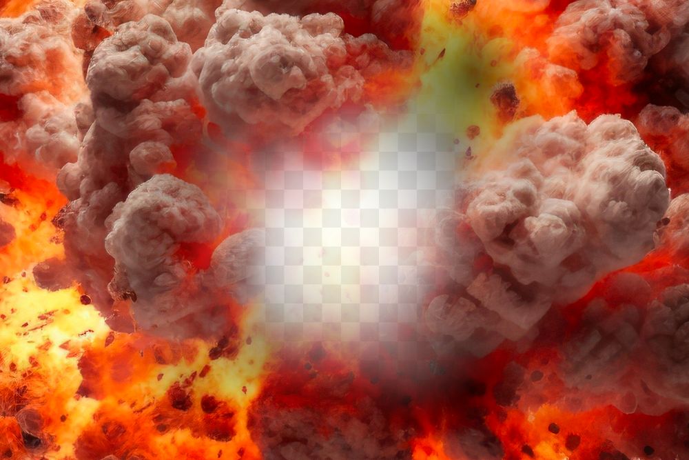PNG explosion overlay effect, transparent background