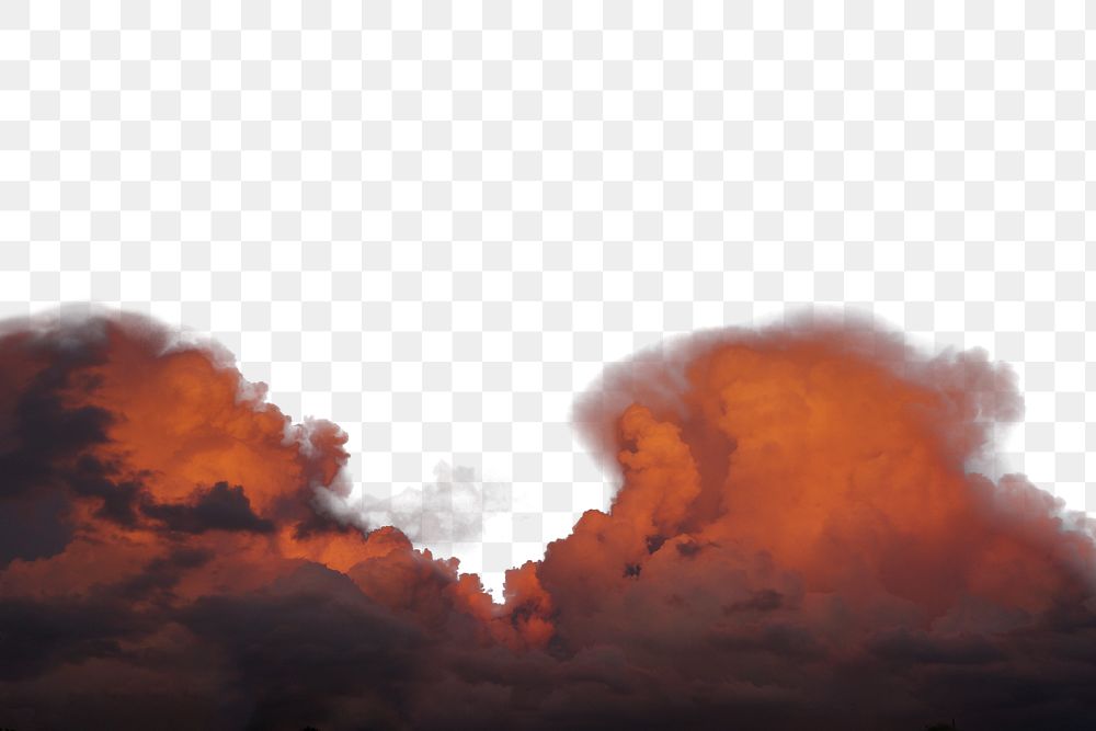 PNG Cloud border effect, transparent background