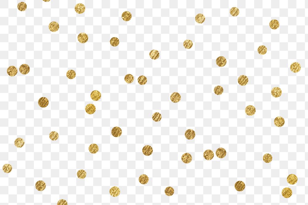 PNG Gold dots overlay effect, transparent background