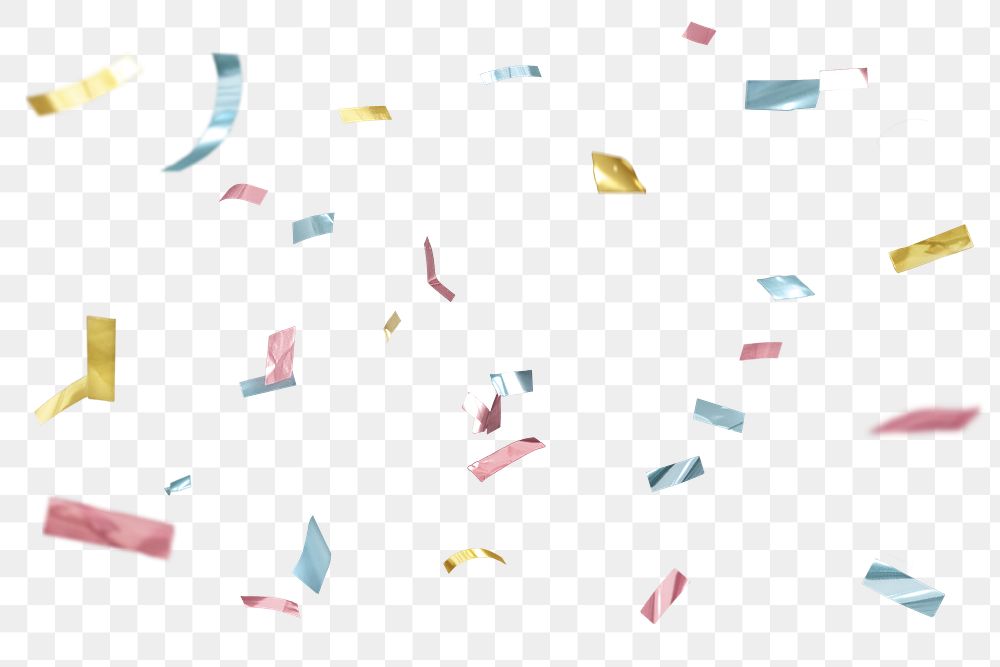 PNG Confetti overlay effect, transparent background