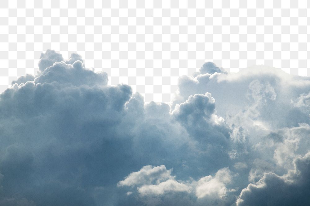 PNG Cloud border effect, transparent background