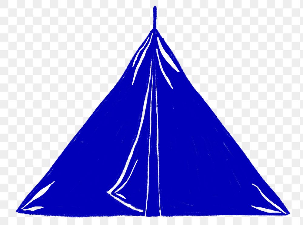 PNG Camping tent retro illustration, transparent background