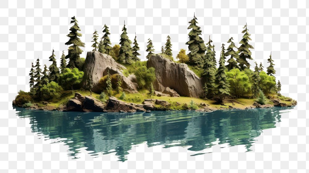 PNG  Lake nature landscape outdoors. AI generated Image by rawpixel.