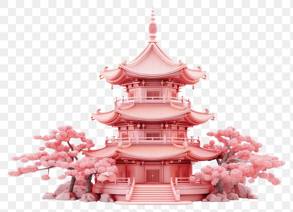 PNG  A japanese temple architecture building pagoda. AI generated Image by rawpixel.
