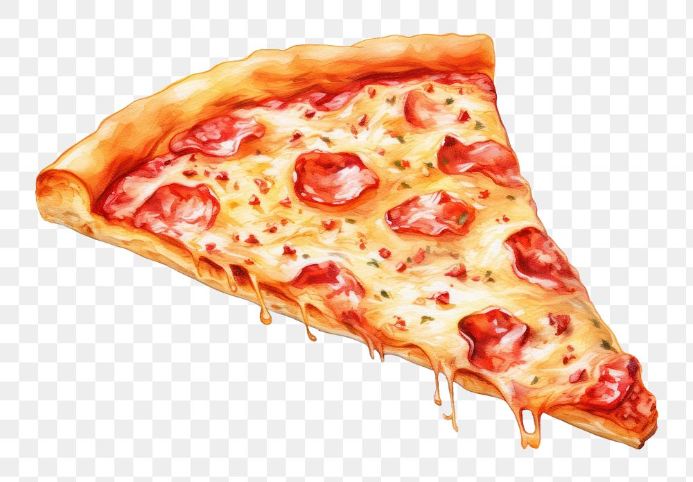 PNG Pizza food white background pepperoni