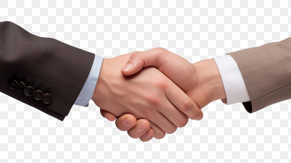 PNG  Business handshake agreement greeting contract. AI generated Image by rawpixel.