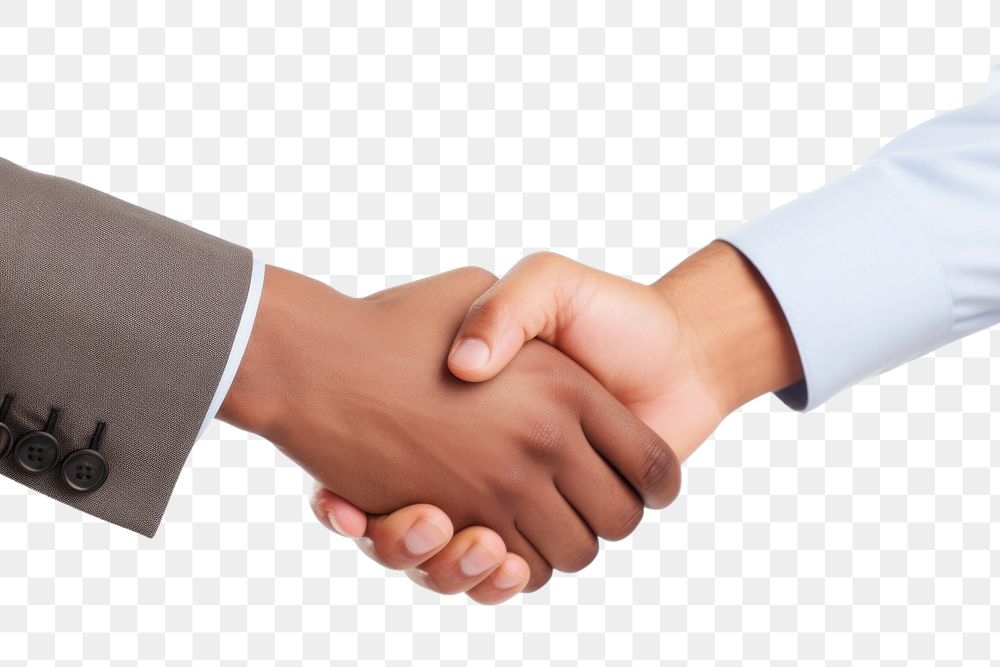 PNG Business handshake agreement greeting success. 