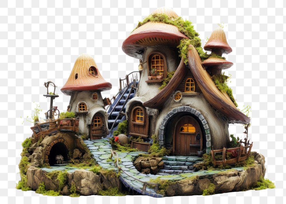 PNG Fairy dwarfish house architecture building outdoors