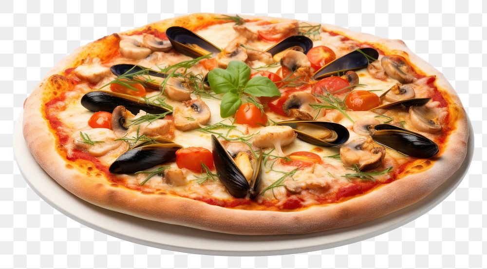 PNG Frutti Di Mare Pizza pizza food meal. AI generated Image by rawpixel.