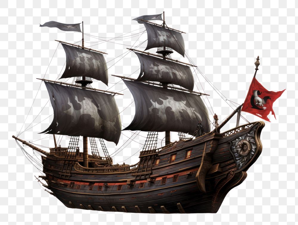 PNG Pairate ship sailboat vehicle pirate. AI generated Image by rawpixel.