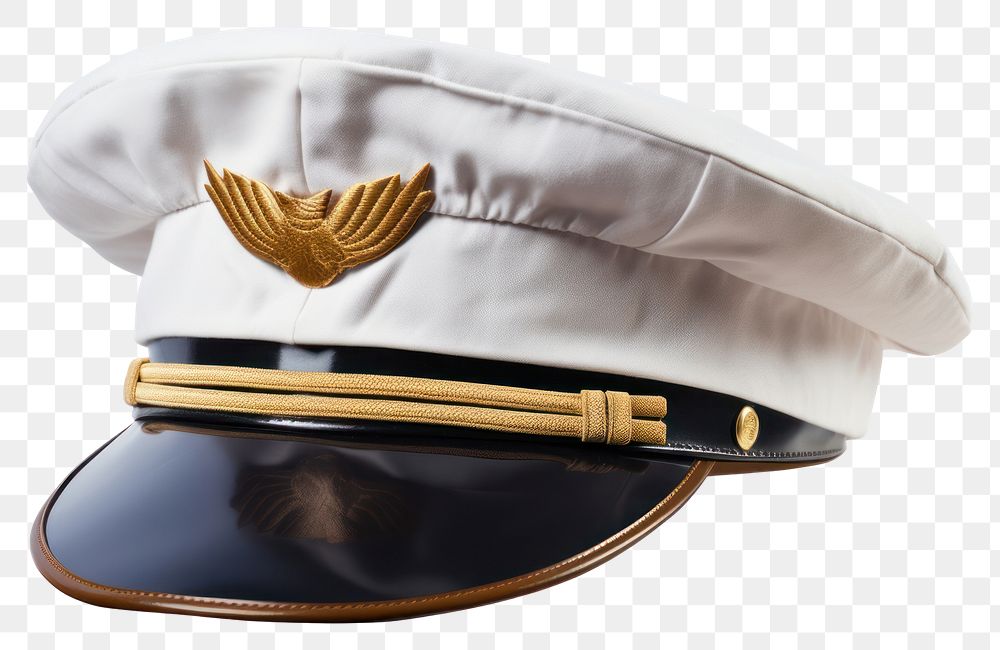 PNG Pilot hat white background furniture insignia. AI generated Image by rawpixel.