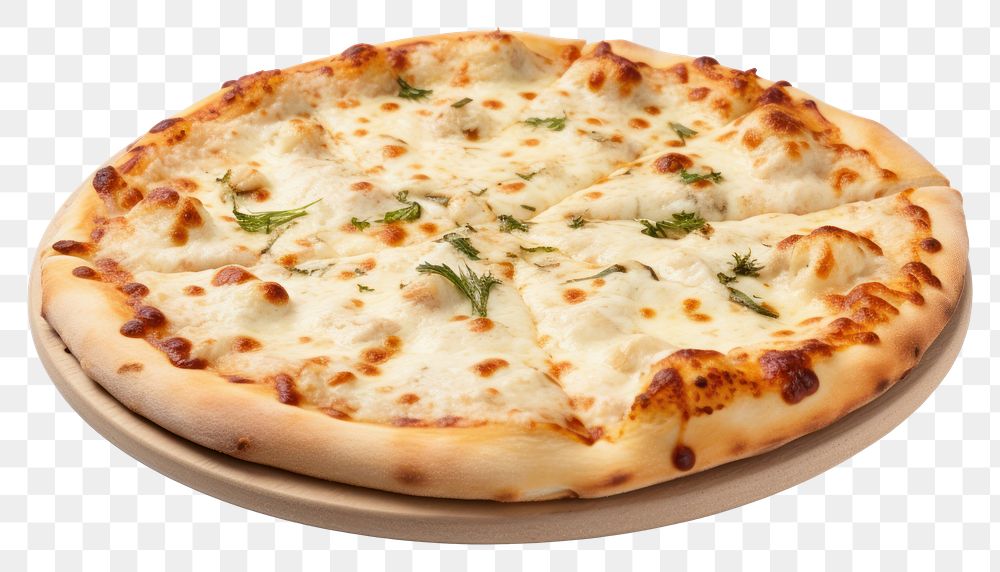 PNG White bianca pizza food bread zwiebelkuchen. AI generated Image by rawpixel.