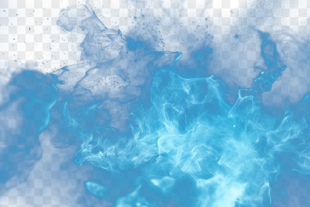 Blue flame effect png, transparent background