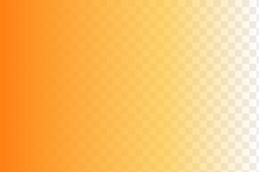 Orange linear gradient, transparent background