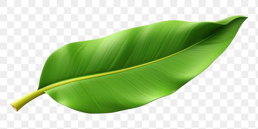 PNG Banana leaf plant white background freshness. AI generated Image by rawpixel.