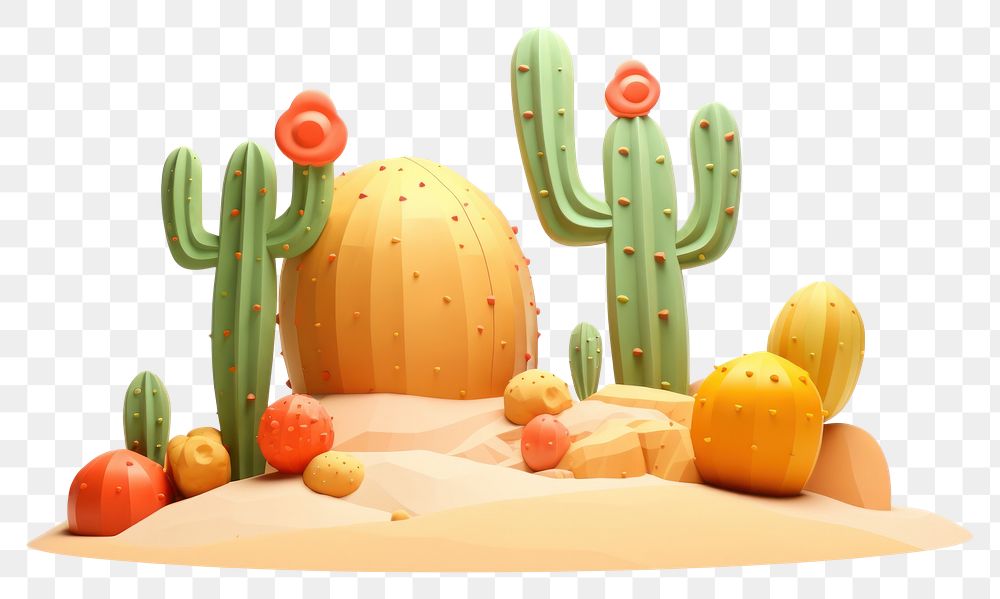 PNG Desert cactus plant food. AI generated Image by rawpixel.