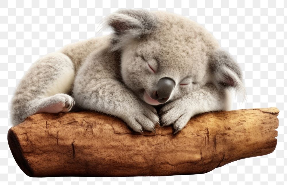 PNG Koala wildlife sleeping mammal. AI generated Image by rawpixel.
