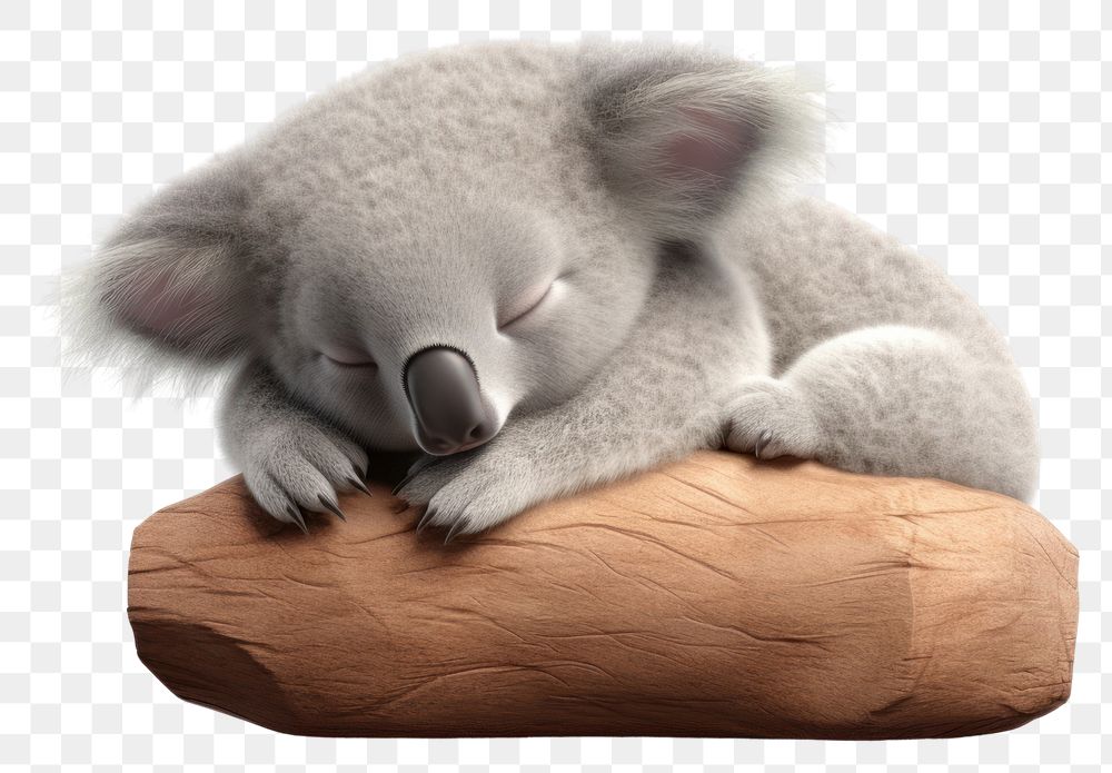 PNG Koala wildlife sleeping mammal. AI generated Image by rawpixel.
