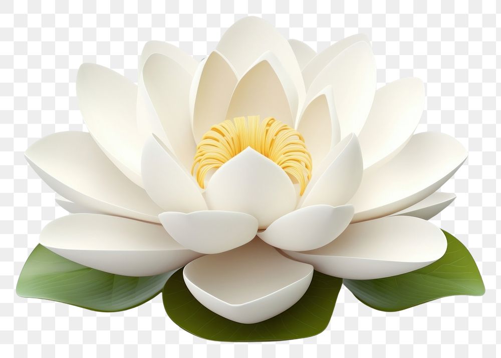 PNG White lotus flower petal plant. AI generated Image by rawpixel.