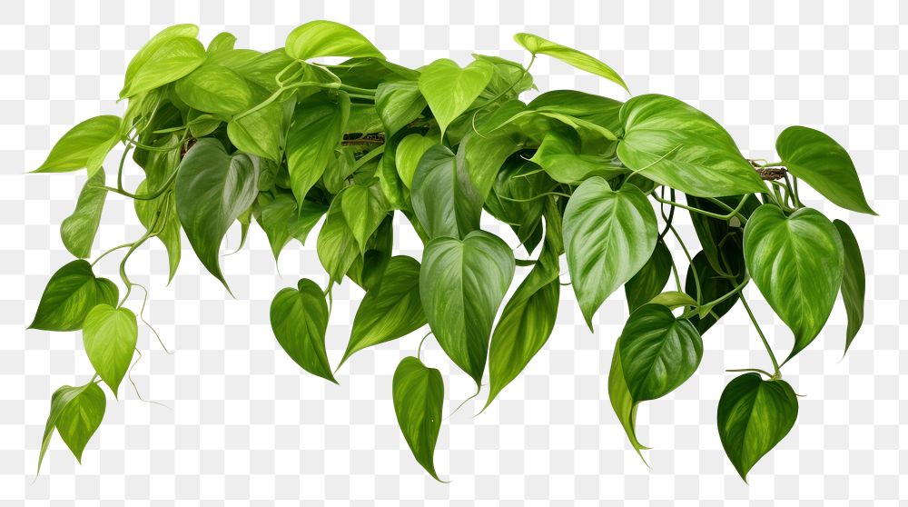 PNG  Pothos plant leaf white background freshness