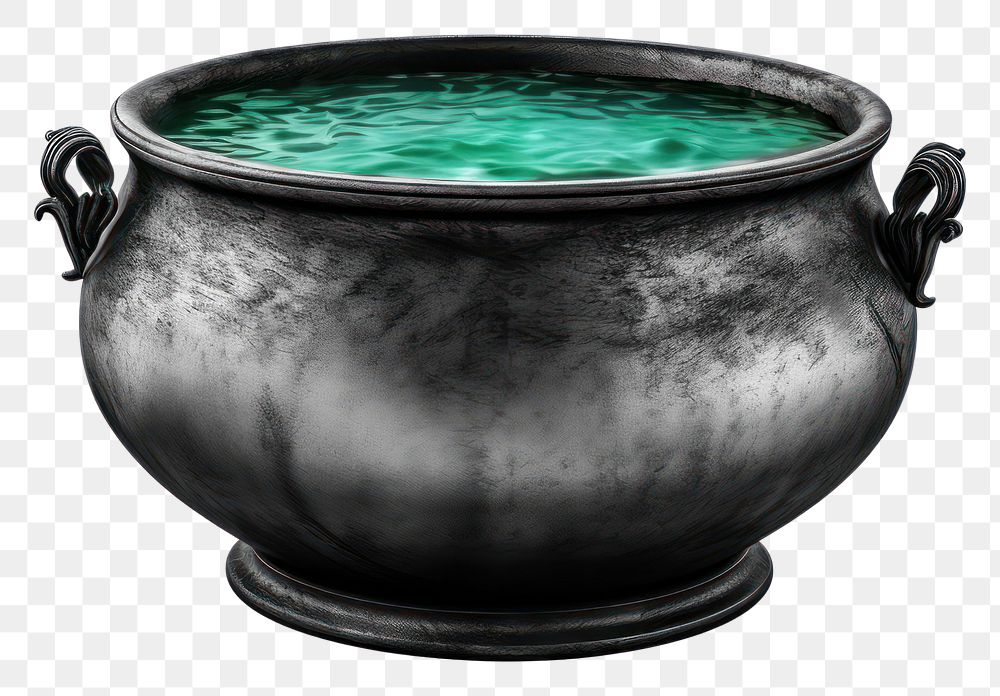 PNG Cauldron green white background flowerpot. AI generated Image by rawpixel.