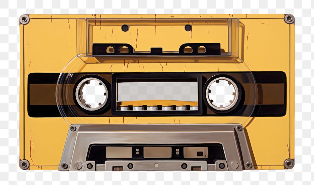 PNG Tape Cassette electronics cassette white background. AI generated Image by rawpixel.