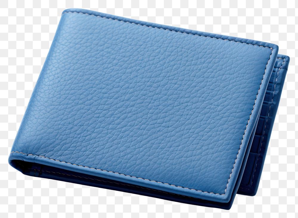PNG Blue leather wallet white background accessories simplicity. AI generated Image by rawpixel.