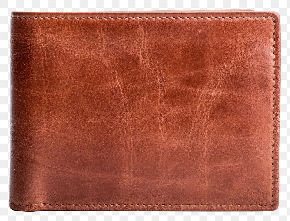 PNG Brown leather wallet bag white background accessories. AI generated Image by rawpixel.