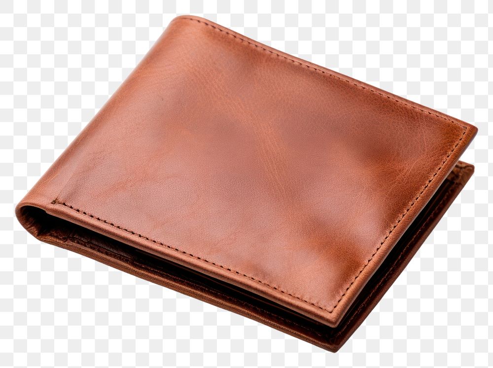 PNG Brown leather wallet tan white background accessories. AI generated Image by rawpixel.