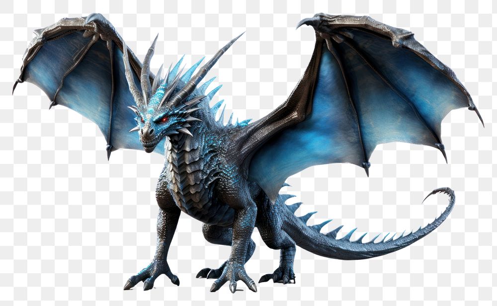 PNG Blue dragon dinosaur animal mythical creature
