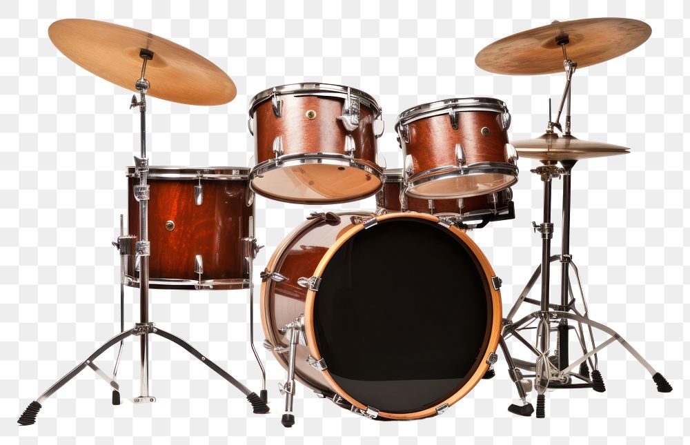 PNG Drum set drums percussion white background. AI generated Image by rawpixel.