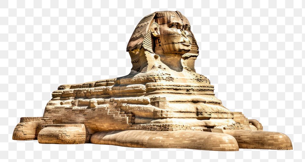PNG Egypt sphinx white background representation spirituality. AI generated Image by rawpixel.