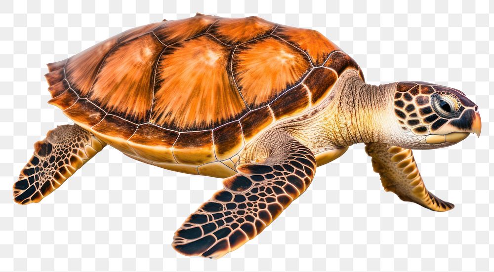 PNG Sea turtle reptile animal white background. AI generated Image by rawpixel.