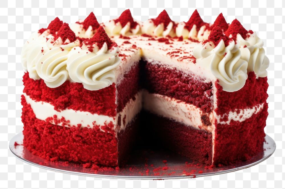 PNG Birthday red velvet cake dessert cream food