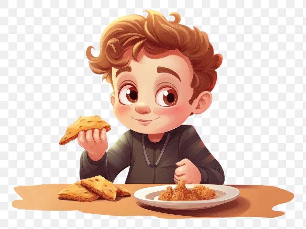PNG Eating portrait cartoon snack. AI generated Image by rawpixel.