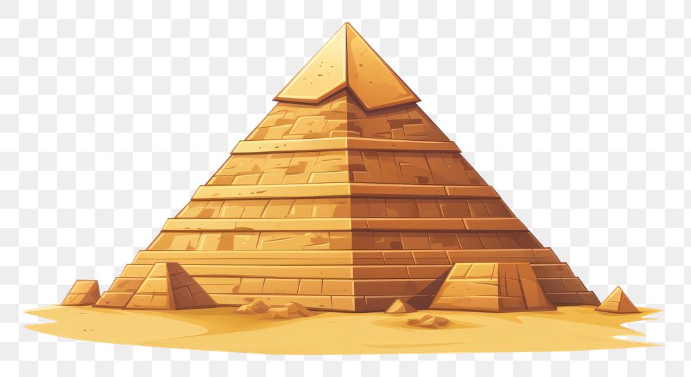 PNG Egyptian pyramid architecture archaeology sunlight. AI generated Image by rawpixel.