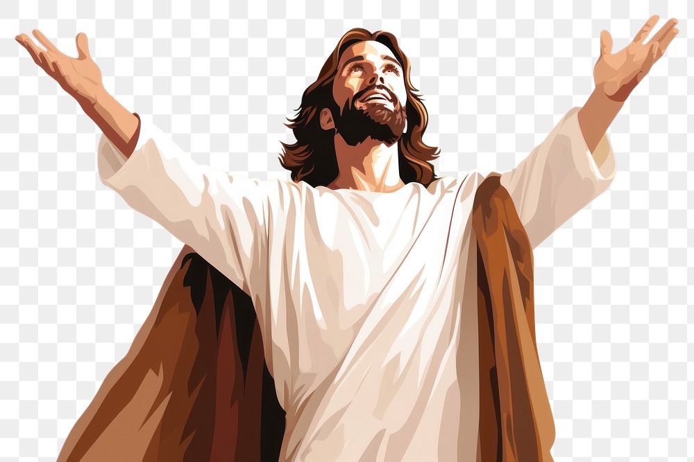 PNG Jesus Christ spirituality creativity gesturing. AI generated Image by rawpixel.