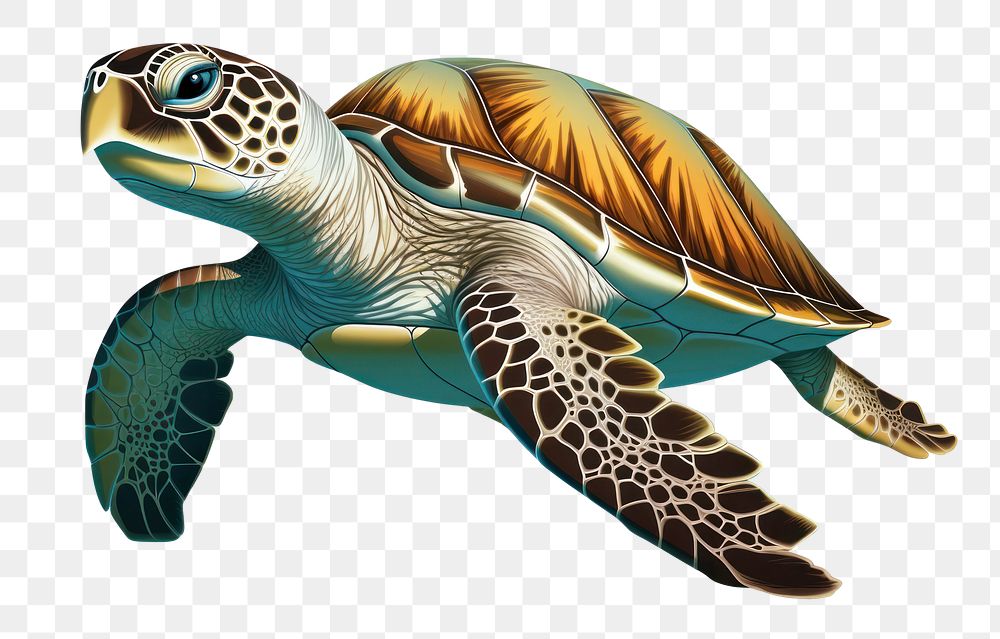 PNG  Sea turtle reptile animal wildlife. AI generated Image by rawpixel.