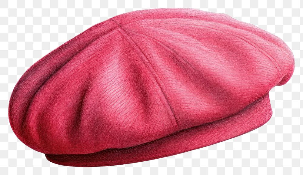 PNG  Beret hat red white background simplicity. AI generated Image by rawpixel.